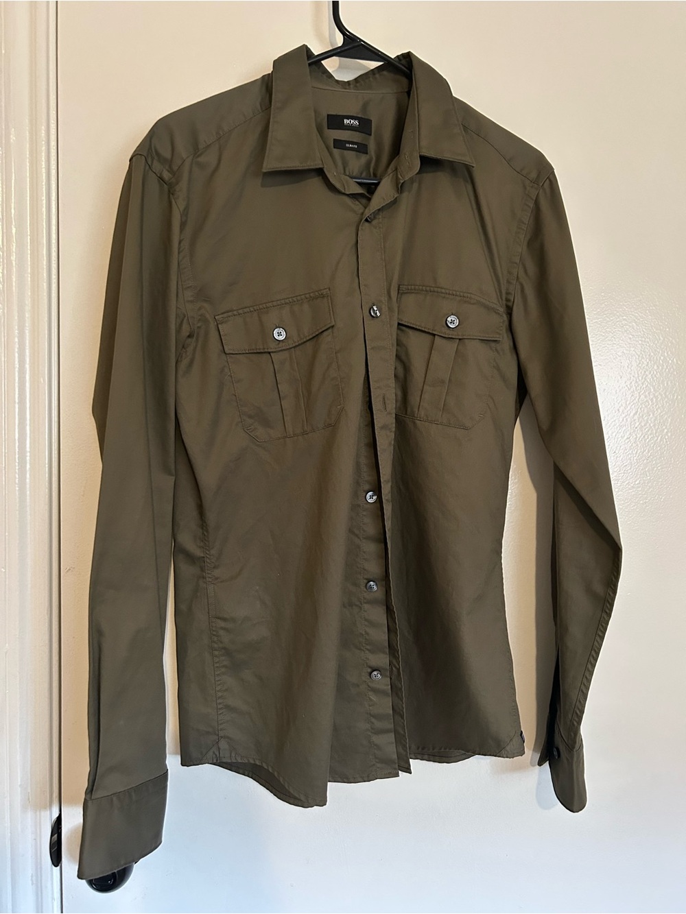 Hugo Boss Olive Green Lightweight Men's Shirt Jacket
